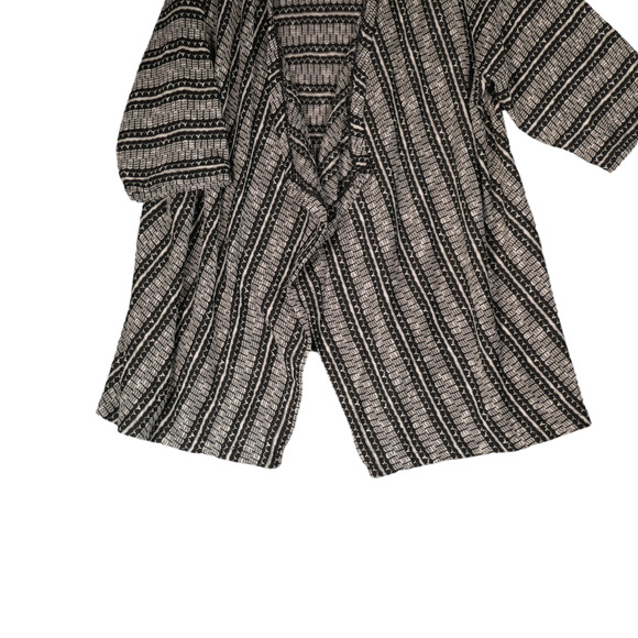 Catherines Cardigan Sweater Womens 2X Black Knit Cotton Blend 3/4 Sleeve Boho - Picture 3 of 10